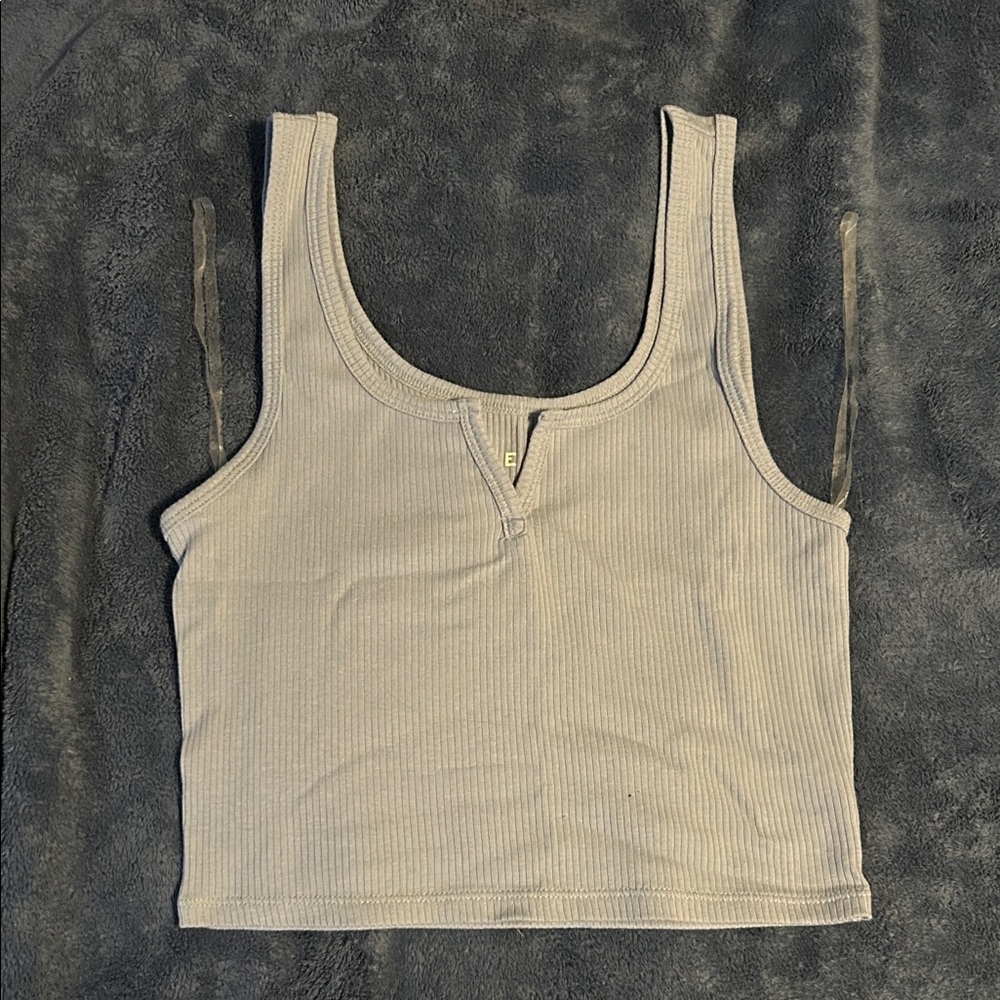 Light blue Ribbed Tank Top